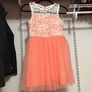 Peach colored dress